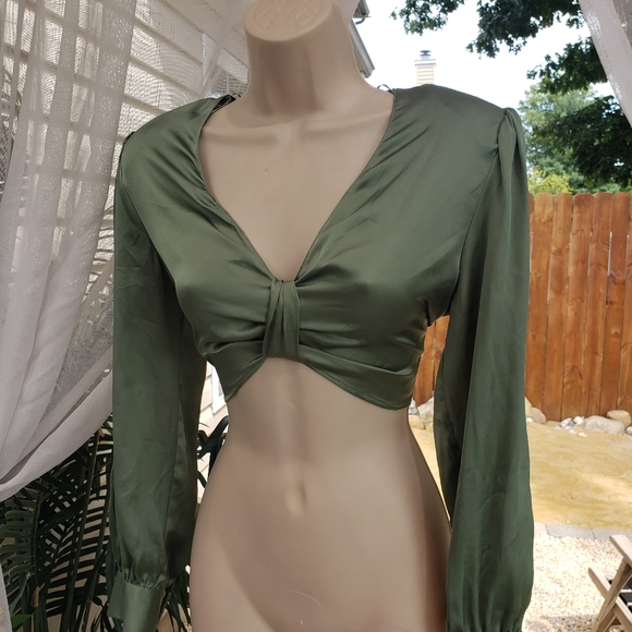 Zara Tops - Silky cropped top